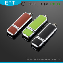 Stock Form bunte Relief Logo Leder USB-Stick (TL008)